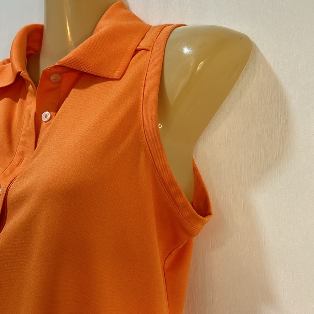 CALLWAY GOLF SHIRT WOMEN SIZE S ORANGE SLEEVELESS POLO - Picture 6 of 11